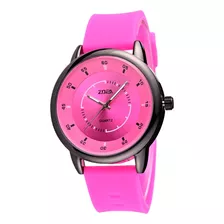 Reloj De Mujer De Cuarzo Con Correa De Silicona De Moda