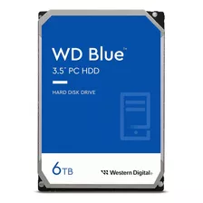 Western Digital Disco Rígido Interno Wd Blue Pc 6tb - 5400 Rpm, Sata 6 Gb/s, 256 Mb De Cache, 3,5 - Wd60ezaz