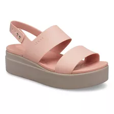 Sandalia Crocs Brooklyn Low Wedge W Mujer Pale Blush