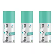 Desodorante Roll-on Herbíssimo Neutro 50ml-kit C/3un