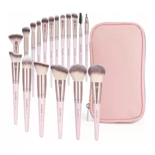 Brochas De Maquillaje Con Estuche, 18 Piezas