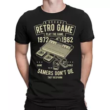 Camiseta Masculina Retro Gamer Nostalgia Jogos Nerd Geek