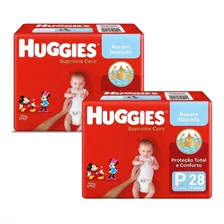 Kit 2 Pacotes De Fraldas Huggies Supreme Care Recém Nascido