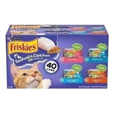 Alimento Para Gatos 40 Latas 155grc/u Friskies Pollo/pescado