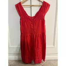 Vestido Bordado Coral 