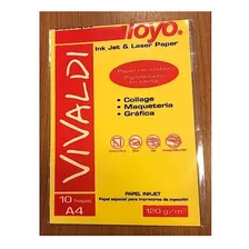 Hojas De Papel Presentacion Vivaldi Toyo X 10 120g Azafran