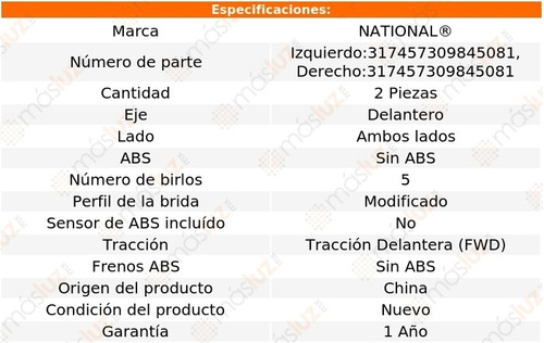 2- Mazas Delanteras Sin Abs Pontiac Aztek 2003/2005 National Foto 6