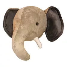 Pelúcia De Elefante Cabeça Decorativa Animais Da Floreta