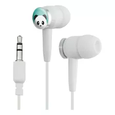 Panda On Teal - Auriculares In-ear, Color Blanco