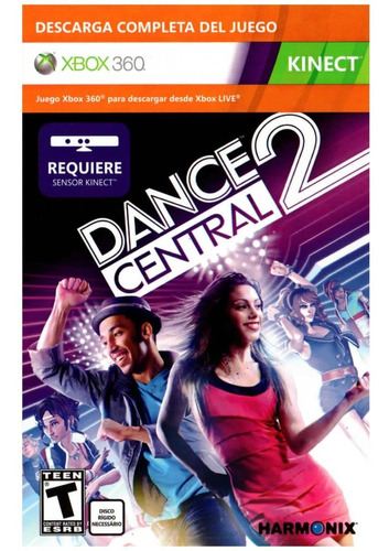 Tarjeta Descarga  Dance Central 2, Para Kinect, Xbox 360