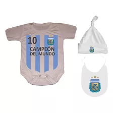 Ajuar Para Bebé Argentina Futbol 