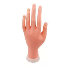 Mão Para Treino Silicone Flexível Manicure Unhas Fibra Gel 