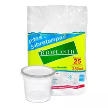 Pote Redondo 380ml Pacote C 25un Rioplastic