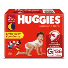 Pacote De Fraldas Supreme Care G Com 136 Unidades Huggies Gênero Sem Gênero