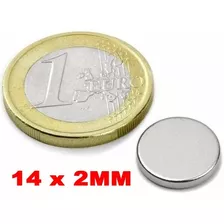 Imã De Neodímio Disco 14mm X 2mm * 250 Peças * 14x2 Mm