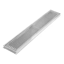 Grelha Linear Perfurada Inox 15x100 Água Pluvial Kit 8 Peças