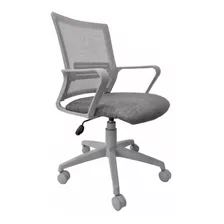 Silla De Escritorio Link Ergonómica Gris Con Tapizado De Tela Spazio Y Mesh