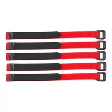 Cinta Strap Abraçadeira 26x2cm (5x) Vermelho Aeromodelo Rc