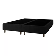 Base Cama Box Para Colchão Casal Queen 158x198cm Caliope Cinza Escuro Umaflex