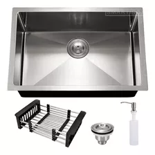 Cuba Inox Quadrada Gourmet Cozinha Pia 75x45 Acessór Sa750