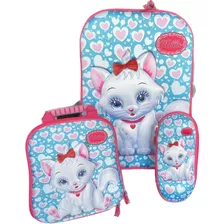 Kit Mochila Escolar Infantil Gatinha Millie+lancheira+estojo