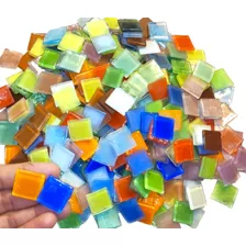 Teselas De Vidrio Cuadrados Surtidos X1kg/ Mosaiquismo