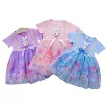 Vestido Venaniego Para Niña Tul Conejitos Baby Ah-292 Ah-291