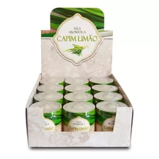 Vela Decorativa Aroma De Capim Limão - 12 Unidades 130g Cada