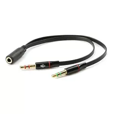 Cable Adap 3.5mm Para Mic Y Aud 1 Hembra A 2 Machos Aux