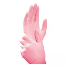 Guantes De Nitrilo Color Fucsia Rosa / Caja X 100 Un.