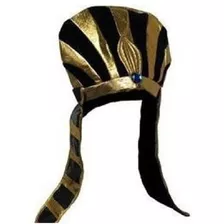 Isla Privada Egipcia Pharoah Black Y Gold Headpiece Costume 