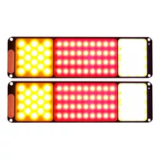 Juego Faro Led Trasero 24v Chato Camion Trailer Calidad