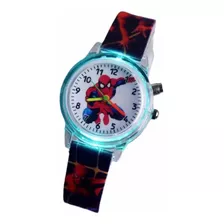 Reloj Spiderman Con Luz Para Niños