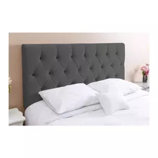  Cabeceira De Cama Box Kasabela Paris Casal 140cm X 58cm Camurça Cinza-chumbo