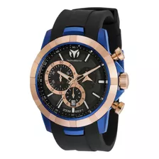 Reloj Technomarine Tm-615015 Negro Hombres Color De La Correa Negro-azul Color Del Bisel Oro Rosa