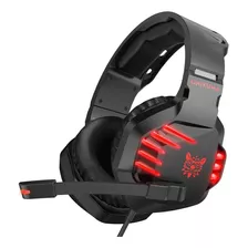 Auriculares Gamer Onikuma K17 Negro Con Luz Led Profesional Color De La Luz Rojo