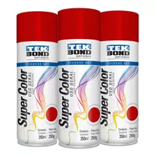 Pintura En Aerosol Tek Bond Rojo - 350 Ml/250 Gr X3 Und