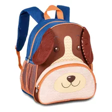 Mochila Animais Clio Pets Zoo Menina Infantil Unicórnio Rosa Cor Cachorro Marrom