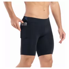 Bermuda Térmica Masculina Corrida Com Bolso Treino Academia