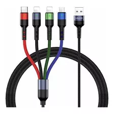 Cable Usb Cable De Carga Múltiple Usams 2pack 4ft 4 En 1 Ny