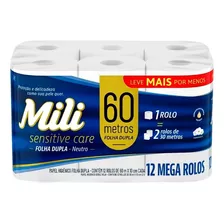 Papel Higienico Folha Dupla Sensitive Care 60 Metros