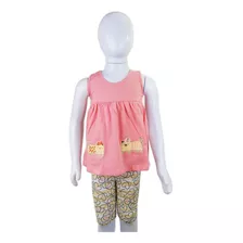 Conjunto Infantil Feminino Kely & Kety Rosa Tamanho G