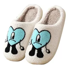 Pantuflas De Algodón Para Pareja De Amor Interior