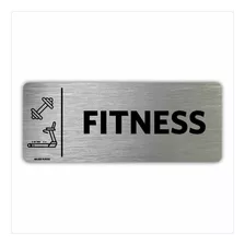 Placa Indicação Setor Portas - Fitness- 8x20cm