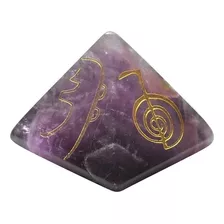 Pirámide Cuarzo Tallados Símbolos Reiki Usui 2.5cm