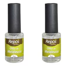 02 Óleo Melaleuca 9ml Repos Contra Fungos Micoses Nas Unhas