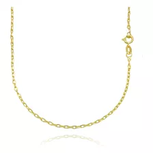 Choker Carrier Cadeado 1,2mm 40cm Banhado A Ouro 18k