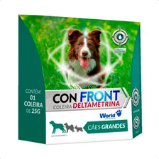 Coleira Con Front Deltametrina 25g Cães Grande World Veterinaria Antipulgas E Anti Carrapatos