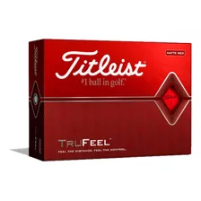 Pelotas De Golf Titleist Trufeel, Color Rojo Mate, Una Docen