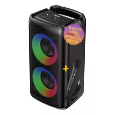 Parlante Bluetooth Dinax Salsa Negro Con Luces